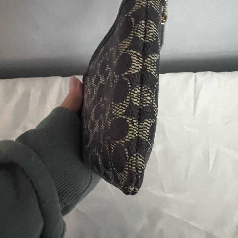 Coach Purple Signature Jacquard Wristlet - Picture 5 of 8